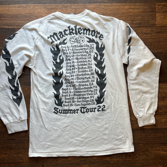 Men's Macklemore T-Shirt White Stead Long Sleeve M 2022 Tour Rap Hip Hop Mythic - Picture 6 of 11